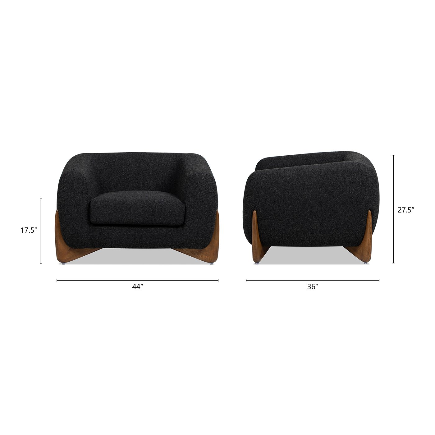 Alpine - Sherpa Arm Chair - Ebony Black - Image 7