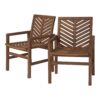 Modern 2 Piece Chevron Patio Chairs - Brown - Image 5