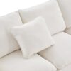 Modern L Shape Modular Sofa, 5 Seat Chenille Sectional Couch Set With 2 Pillows Included, Freely Combinable Indoor Funiture - White - Image 10