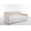 Flora - Twin Upholstered Daybed With 2 Drawers Ribbed Tufted Backrest in Lavish Modern Design - Ivory - Image 7