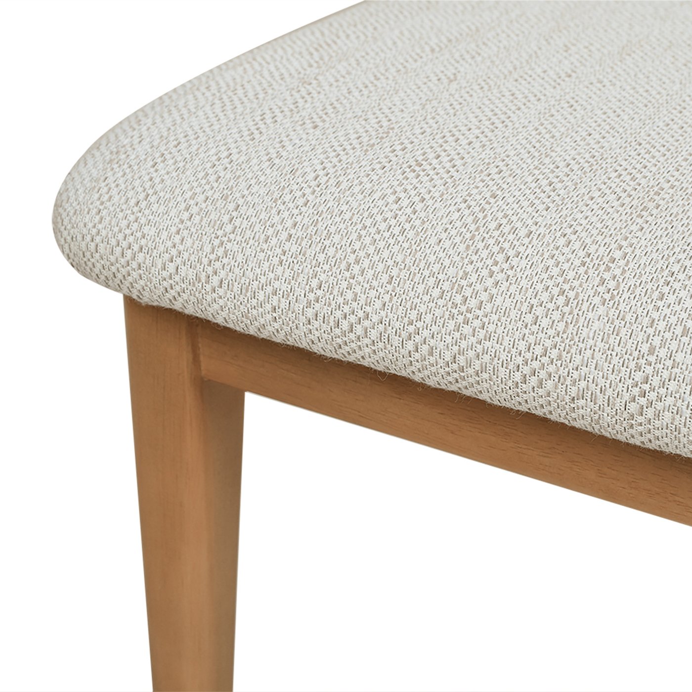 Scandi - Upholstered Dining Chair, Stain Resistant High (Set of 2) - Natural Light Brown / White Pepper - Image 3