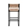 Bar Stools (Set of 2) Paper Rope Weave Dining Chairs With Back Hand Weave Stools For Kichen Island, Bar & Counter - Honey - Image 12