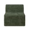 Modern Minimalist Corduroy Single Seat Sofa Comfy Sleeper Couch For Living Room Bedroom - Green - Image 5