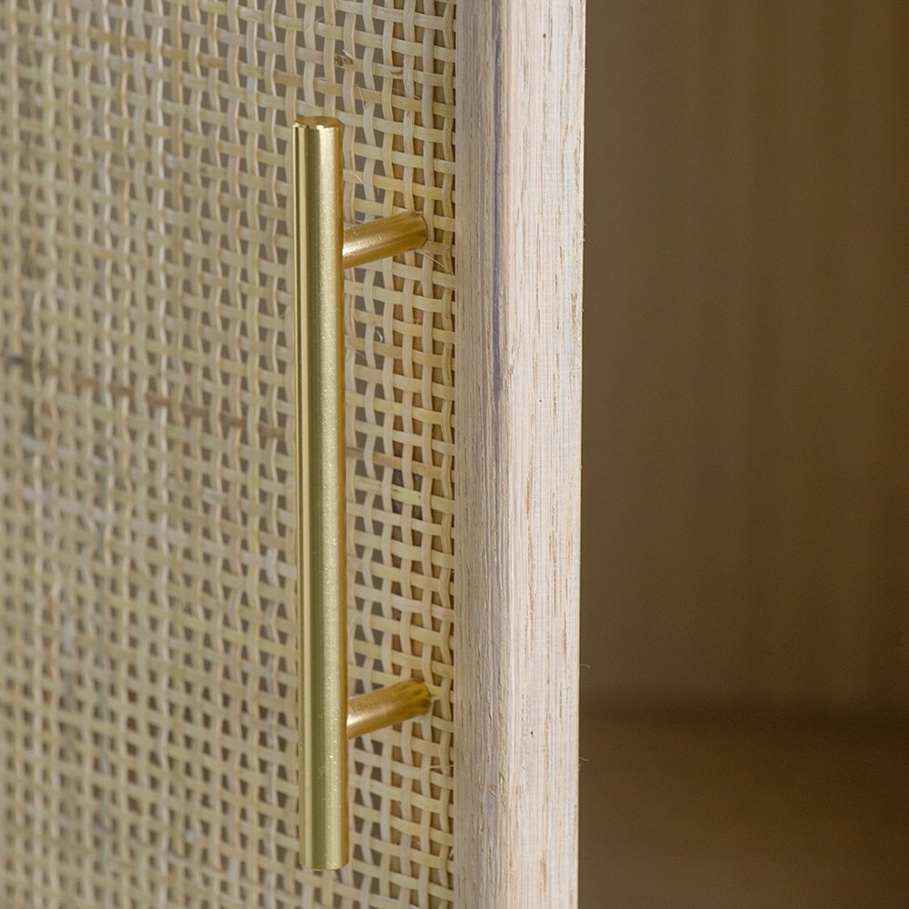 Wooden Accent TV Cabinet With 3 Doors - Brown - Image 6