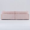 Elegant Corduroy Sofa With Throw Pillows And Backrests For Living Room Leisure - Pink - Image 12
