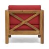 Brava - Modern Club Chair With Water Resistant Cushions - Red - Image 9
