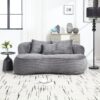 Bean Bag Sofa Lazy Sofa Durable Comfort Lounger High Back Bean Bag Chair Couch For Adults And Kids, Indoor & Outdoor - Dark Gray - Image 8