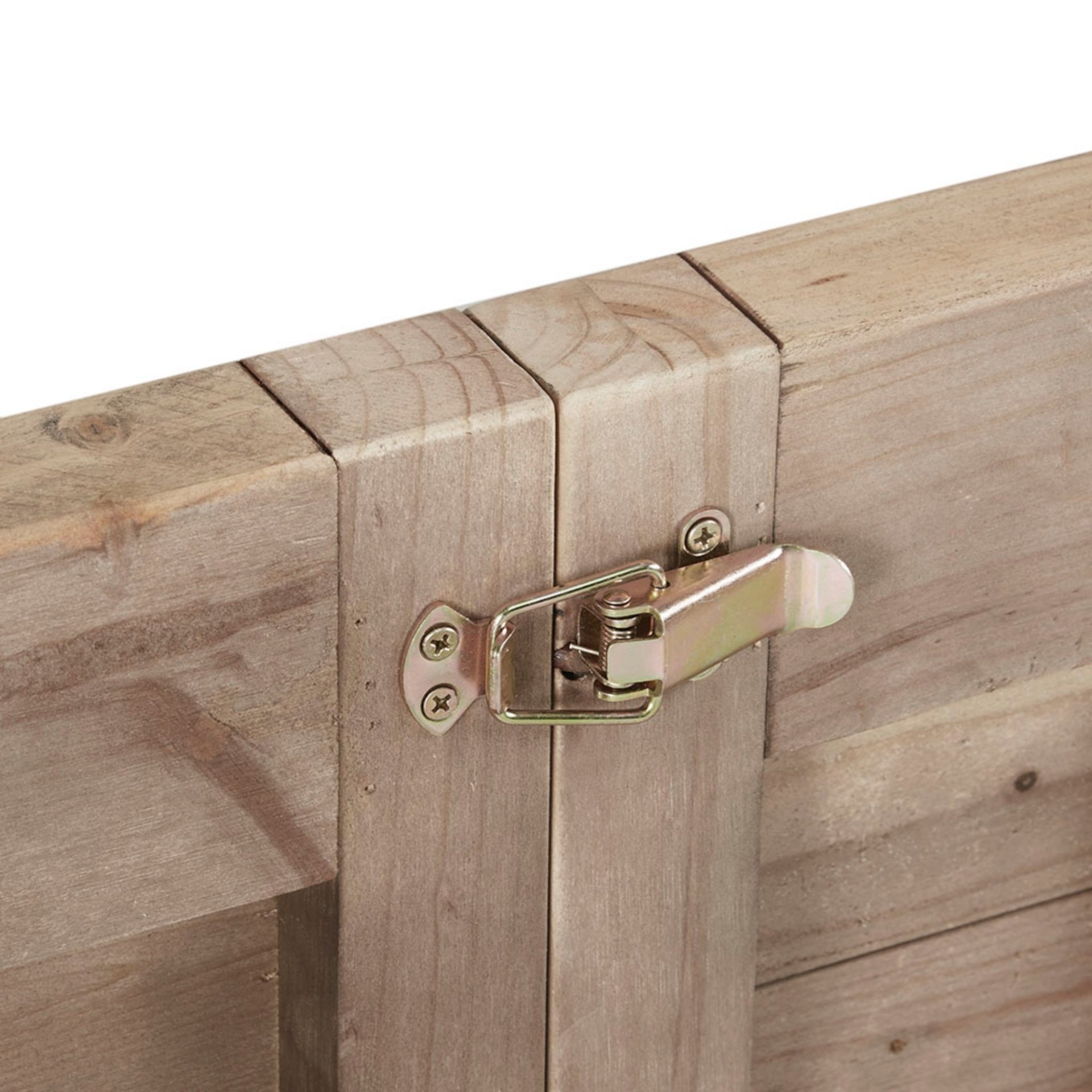 Rustic Dining Table With Metal Support - Natural - Image 7