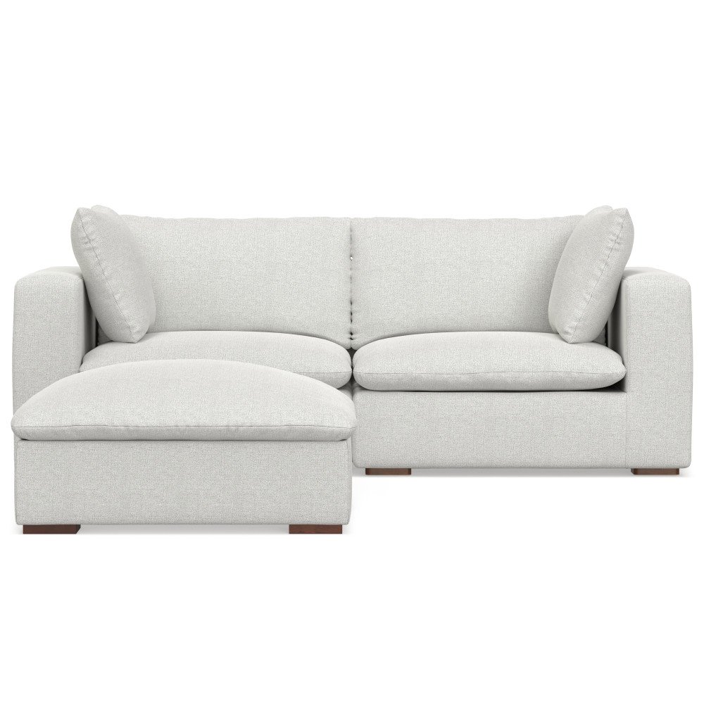 Jasmine - 2 Seater Sofa And Ottoman - Gray - Image 2
