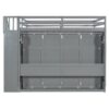 Full Over Full Size Murphy Bed With Hydraulic Lift & Desk Design - Gray - Image 5