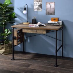 Endang - Writing Desk - Weathered Oak / Black