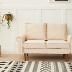Modern Plush Comfort Loveseat - Beige