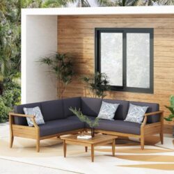 Aston - 4 Piece Sofa Set - Dark Gray