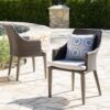 Hillhurst - Stylish Outdoor Chair Set With Cushions Rattan And Metal - Brown - Image 2