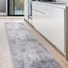 Marfi - 2' X 8' Abstract Runner Rug - Light Gray - Image 2