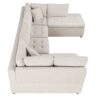 Oversized Sectional Sofa U-Shaped Sofa Couch Pull-Out Sofa Bed With Two Throw Pillows For Living Room - Beige - Image 16