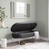 Chloe - Contemporary / Glam Bench - Chrome / Black - Image 9