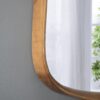 Irrgeular Mirror With Wood Frame, Wall Mirror For Living Room Bathroom Entryway - Brown - Image 11