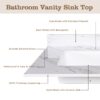 Elegant Bathroom Vanity Top With Undermount Sink - White Sintered Stone - Image 8