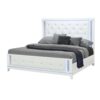 Adalid - King Bed With LED Lights And Tufted Design - White - Image 4