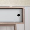 Rustic Entryway Console Table With Sliding White Doors And Wood Legs - Natural - Image 14