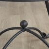 2 Piece Tempered Glass Surface Coffee Table Set, Decor Coffee Table Round End Side Table With Sturdy Construction For Living Room (Rustic) - Black - Image 9