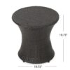Thrive - Hourglass Rattan Table With No Glass Top - Brown Multi - Image 3