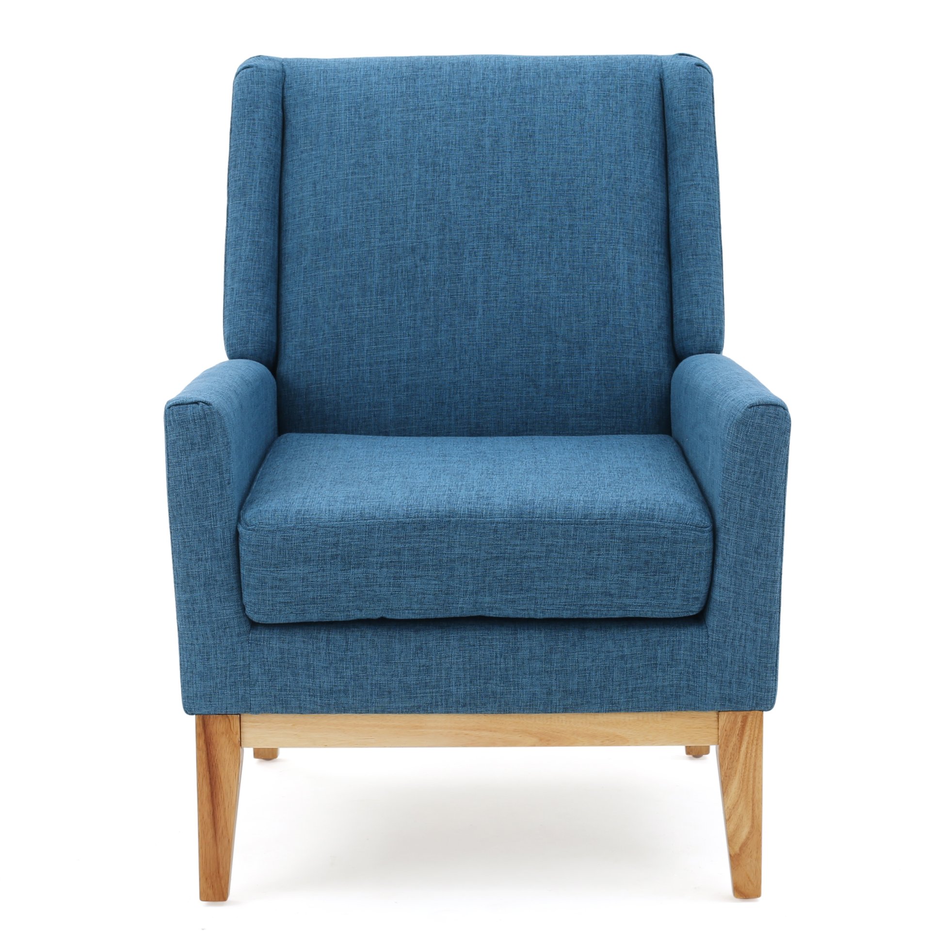 Mid Century Modern Accent Chair With Cushion Seat - Blue - Image 5
