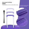 Expandable Hardshell Suitcase Double Spinner Wheels Pp Luggage Sets Lightweight Durable Suitcase & Tsa Lock, 3 Piece Set (20/24/28) - Purple - Image 9