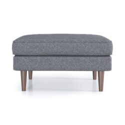 Amber - Square Upholstered Ottoman - Dark Gray / Gray