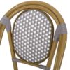 French Bistro Chair Set Outdoor Cafe Style - White / Gray - Image 11