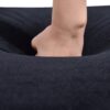 Velvet Chaise Lounge, Button Tufted Right Arm Facing Lounge Chair With Nailhead Trim For Living Room - Black - Image 10