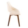 Fabrico - Mid-Century Modern Dining Accent Chair (Set of 2) - Walnut / Cream - Image 3