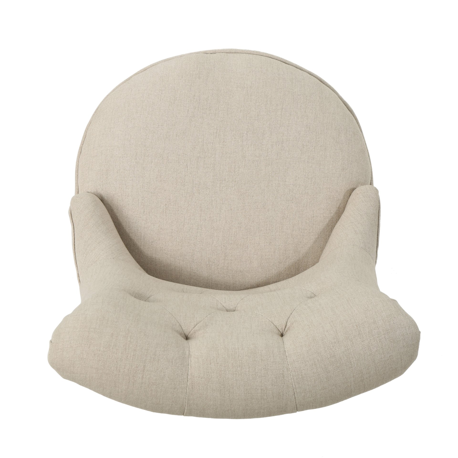 Fidelity - Upholstered Office Chair With Sloped Arms And Rolled Backrest - Wheat / Chrome - Image 6