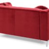 Elegant Contemporary Loveseat - Burgundy - Image 3