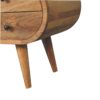 Circular Media Unit With 2 Open Slots - Oak - Image 3