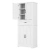 Bathroom Storage Cabinet With Multi Functional Storage Space, Drawer With Slide Rails, Adjustable Shelf - White - Image 17