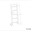 Bray - Bath Towel And Blanket Ladder Shelf - Natural Walnut - Image 12