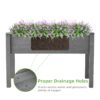 Raised Garden Bed With Legs, Elevated Wooden Planter Box For Outdoor Plants - Gray - Image 6
