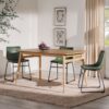 Mid-Century Modern Wood Tapered Legs Dining Table - Light Brown - Image 4