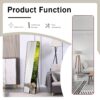 4Th Generation Floor Standing Full Length Mirror Wall Mounted Glass - Transparent - Image 8