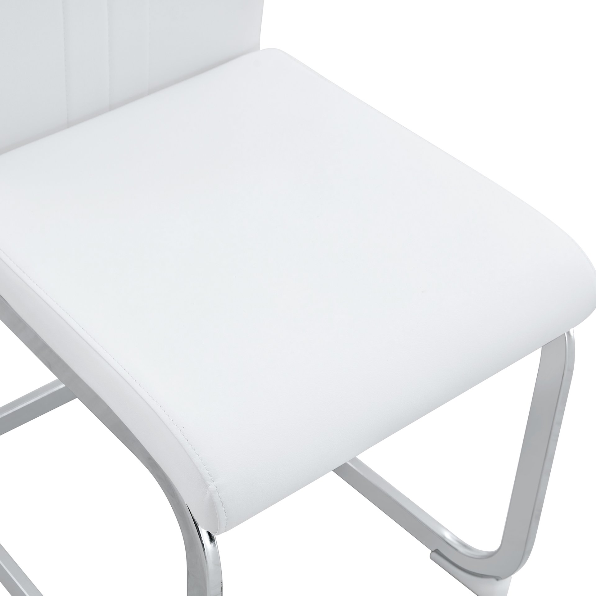 (Set of 4) Material Bow Shaped Chairs Adding Fashion To Minimalist And Contemporary Home Styles - White - Image 15