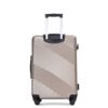 3 Piece Luggage Sets Lightweight Suitcase With Two Hooks, Spinner Wheels, (20/24/28) - Gold - Image 11