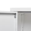 Metal Storage Cabinet With Locking Doors And Adjustable Shelf, Folding Filing Storage Cabinet, Folding Storage Locker Cabinet For Home Office, School, Garage - White - Image 13
