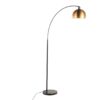 March - Contemporary Floor Lamp - Black / Antique Brass - Image 2