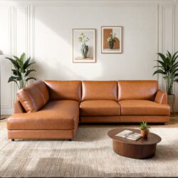 Glander - Sectional Left Sofa - Cognac