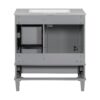 Bathroom Vanity, Modern Bathroom Cabinet With Sink Combo Set, Bathroom Storage Cabinet With A Soft Closing Door And 3 Drawers, Solid Wood Frame - Gray - Image 17