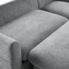 Modern L Shaped Sectional Sofa With Storage, Movable Ottoman, And Throw Pillows - Gray - Image 23