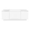 LED Coffee Table, Modern Center Table, Coffee Table With Open Storage Compartment And 2 Hidden Drawers For Living Room - White - Image 14