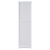 Tall Bathroom Storage Cabinet With Glass Doors, Free-Standing, Two Drawers, And Adjustable Shelves, MDF Board, Painted Perfect For Displaying Your Favorite Items - White - Image 15